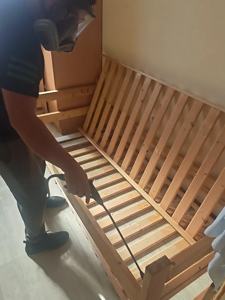 Postrek roštu postele proti plošticiam